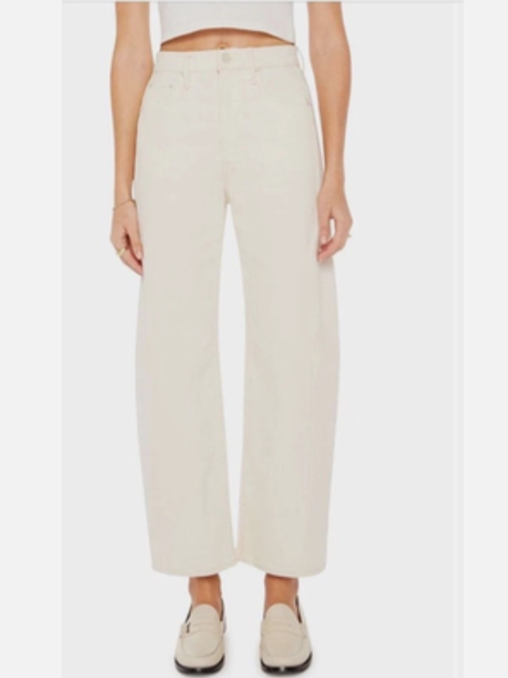 MOTHER THE HALF-PIPE ANKLE JEANS BARREL LEG ACT NATURAL SIZE 25